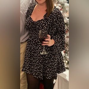 Cleobella black floral dress. Size M.